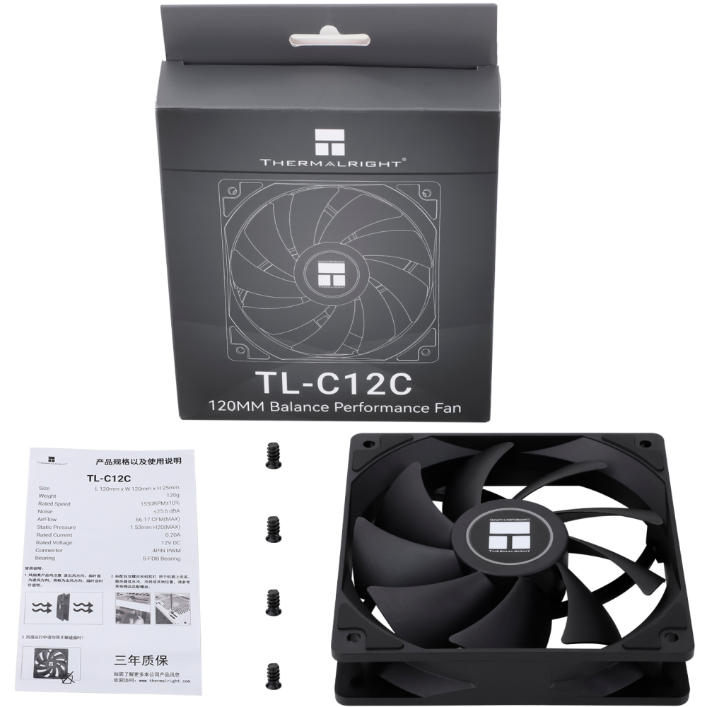 Вентилятор для корпуса Thermalright TL-C12C — изображение 2