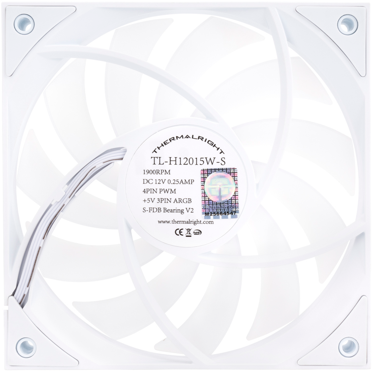Вентилятор для корпуса Thermalright TL-H12015W-S — изображение 2