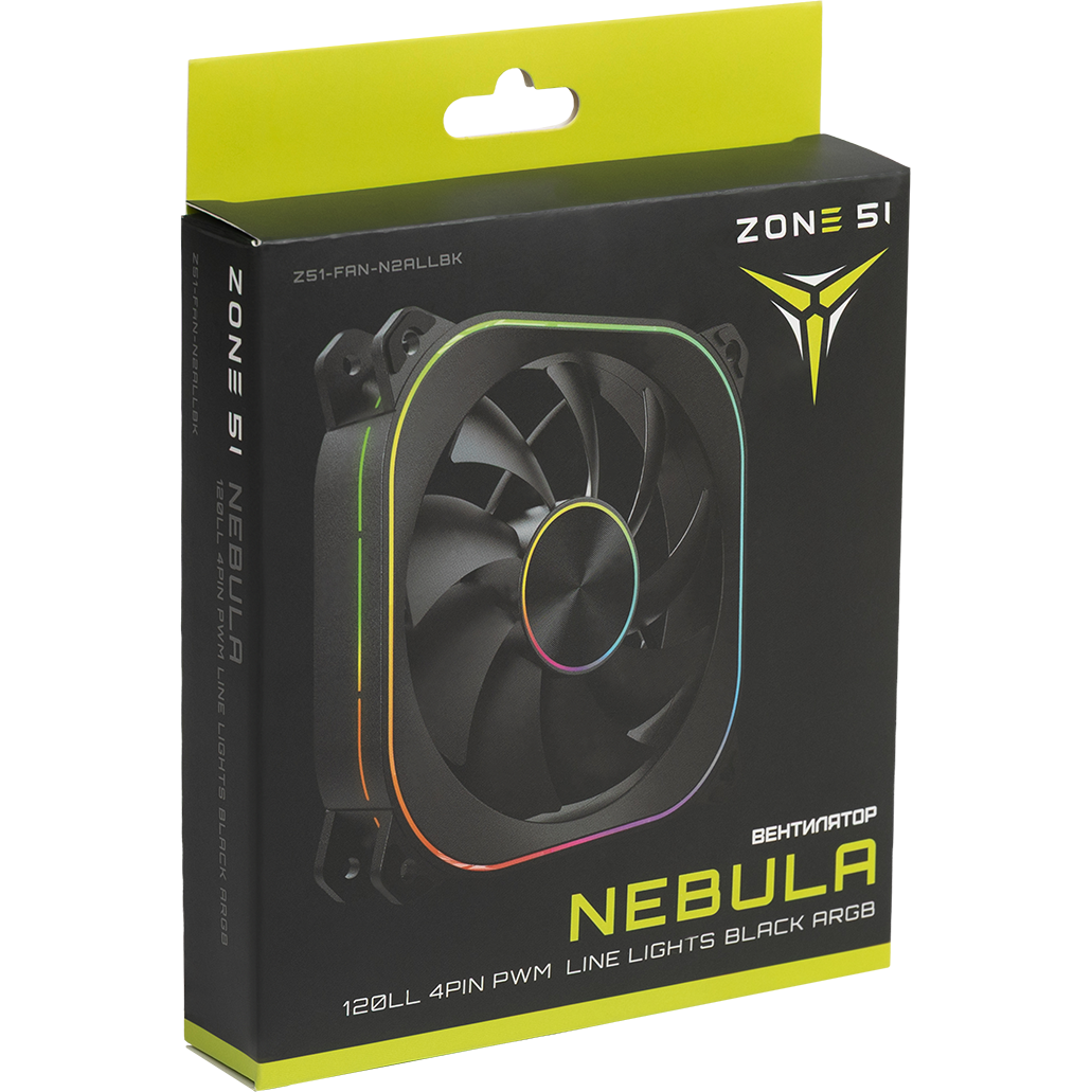 Вентилятор для корпуса ZONE 51 NEBULA 120LL Black — изображение 8