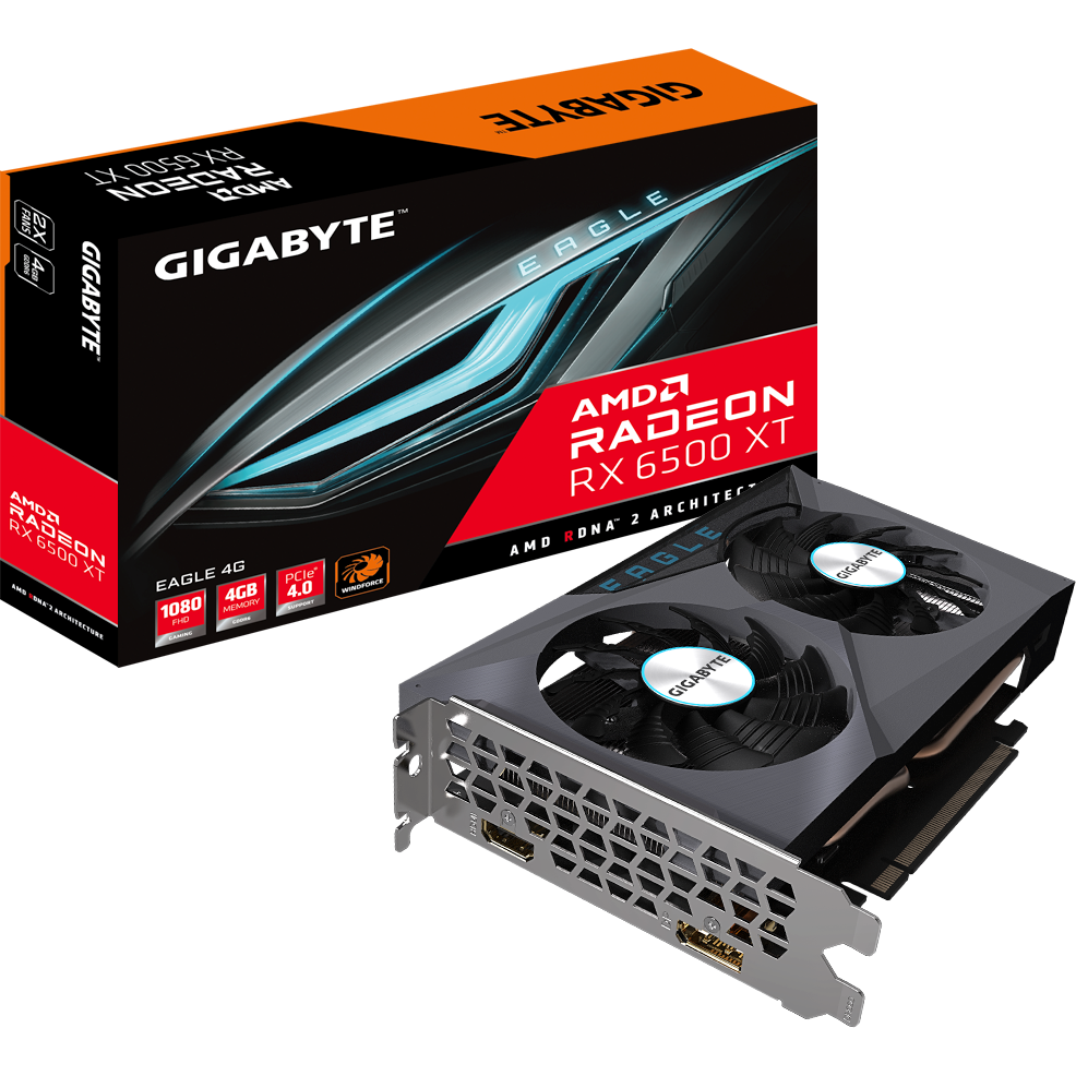 Видеокарта AMD Radeon RX 6500 XT Gigabyte 4GB (GV-R65XTEAGLE-4GD) — изображение 7