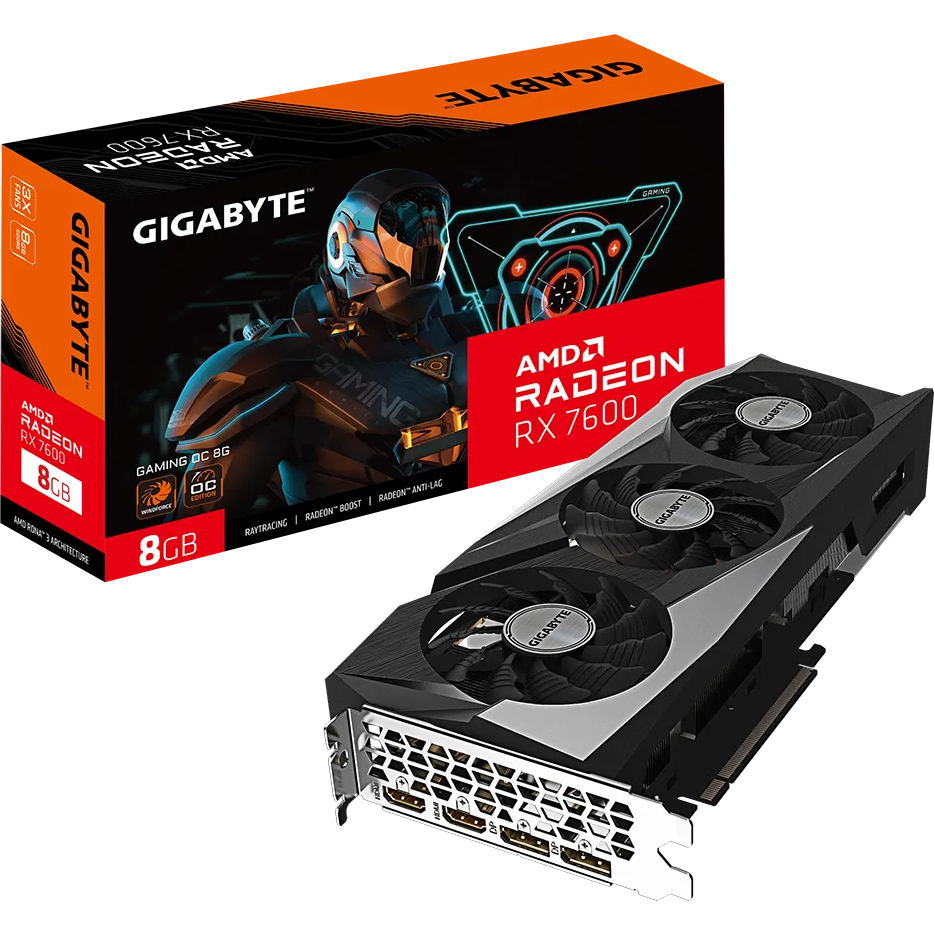Видеокарта AMD Radeon RX 7600 Gigabyte 8GB (GV-R76GAMING OC-8GD) — изображение 7