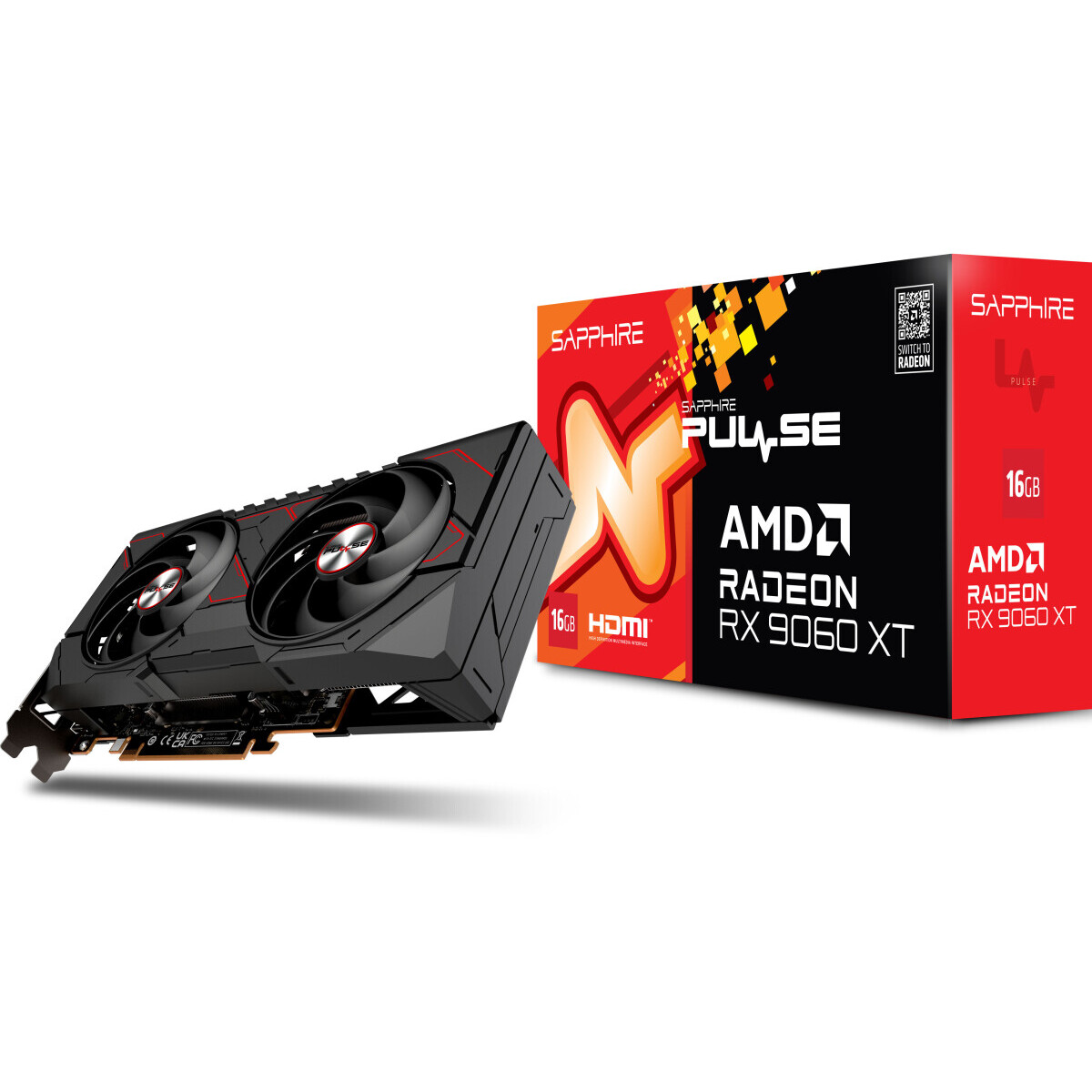 Видеокарта AMD Radeon RX 9060 XT Sapphire Pulse Gaming OC 16GB (11350-03-20G) — изображение 6