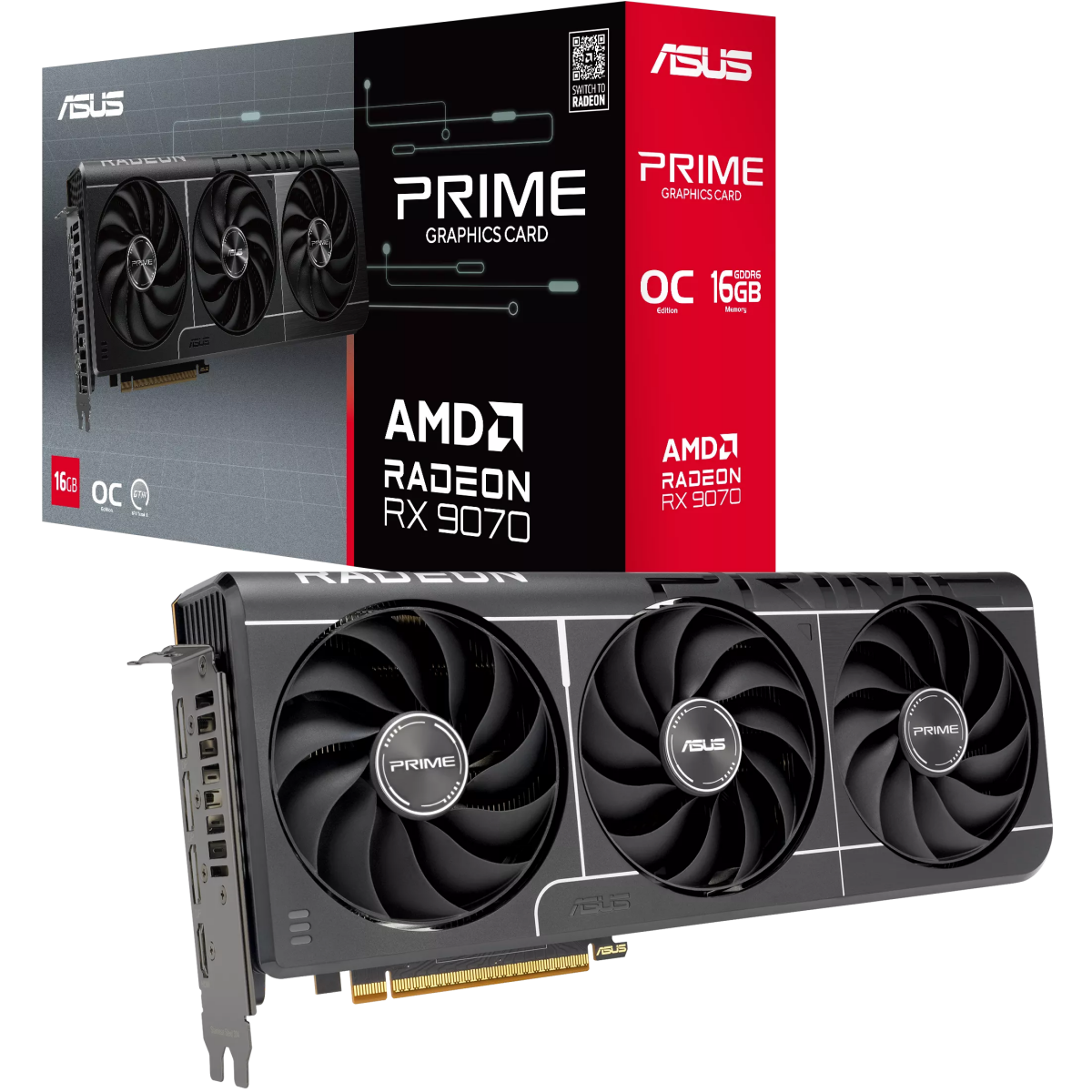 Видеокарта AMD Radeon RX 9070 ASUS OC 16GB (PRIME-RX9070-O16G-EVO) — изображение 3
