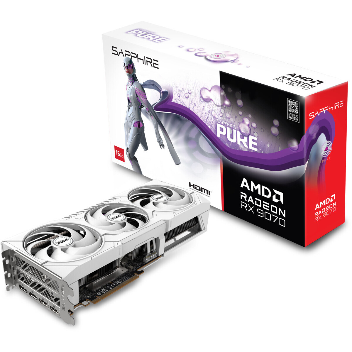 Видеокарта AMD Radeon RX 9070 Sapphire Pure OC 16GB (11349-02-20G) — изображение 6