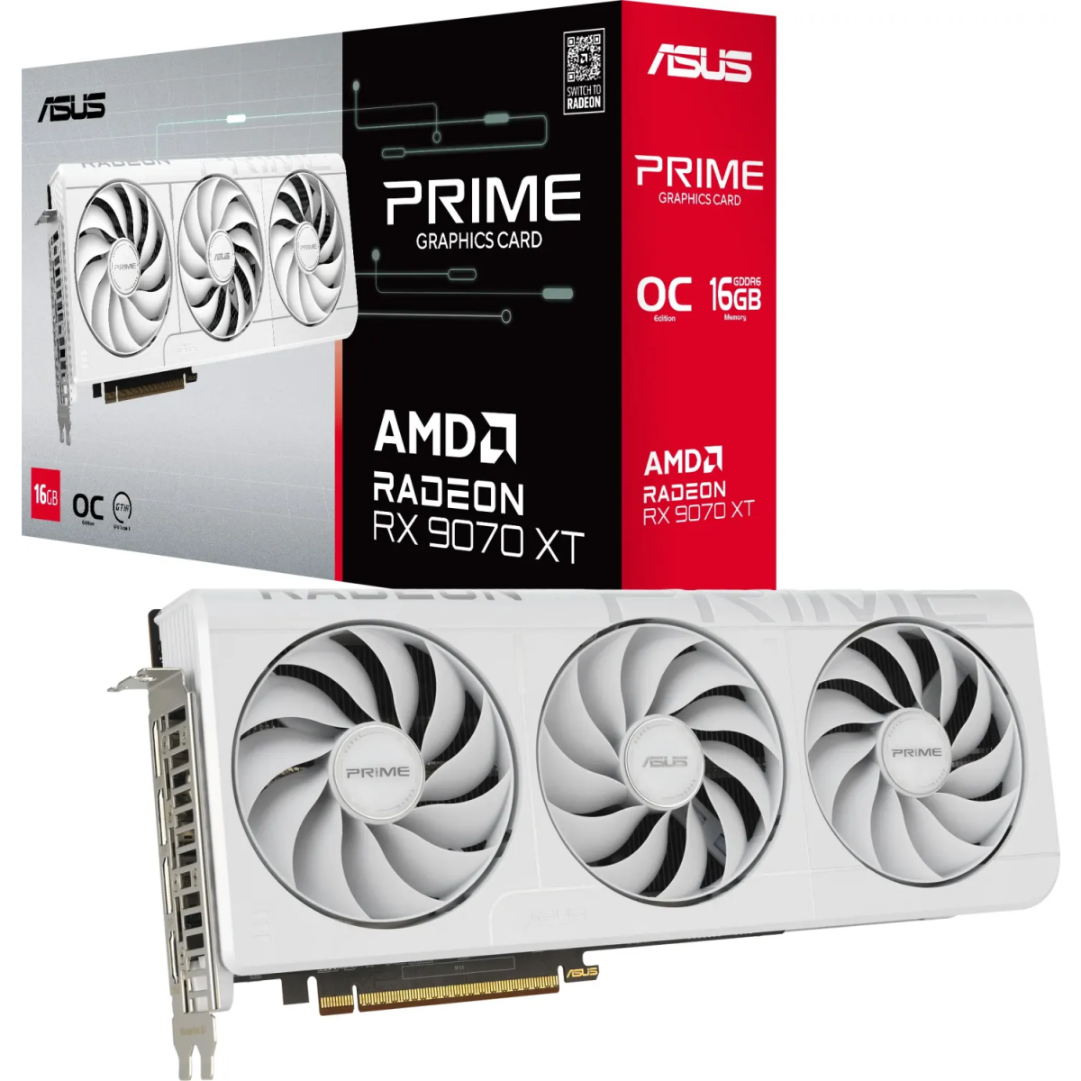 Видеокарта AMD Radeon RX 9070 XT ASUS OC 16GB ( PRIME-RX9070XT-O16G-WHITE) — изображение 4