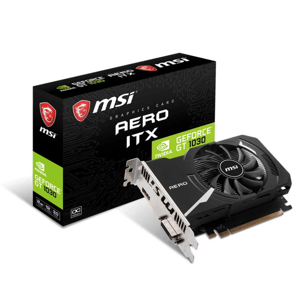 Видеокарта NVIDIA GeForce GT 1030 MSI 2GB (GT 1030 AERO ITX 2GD4 OC) — изображение 4