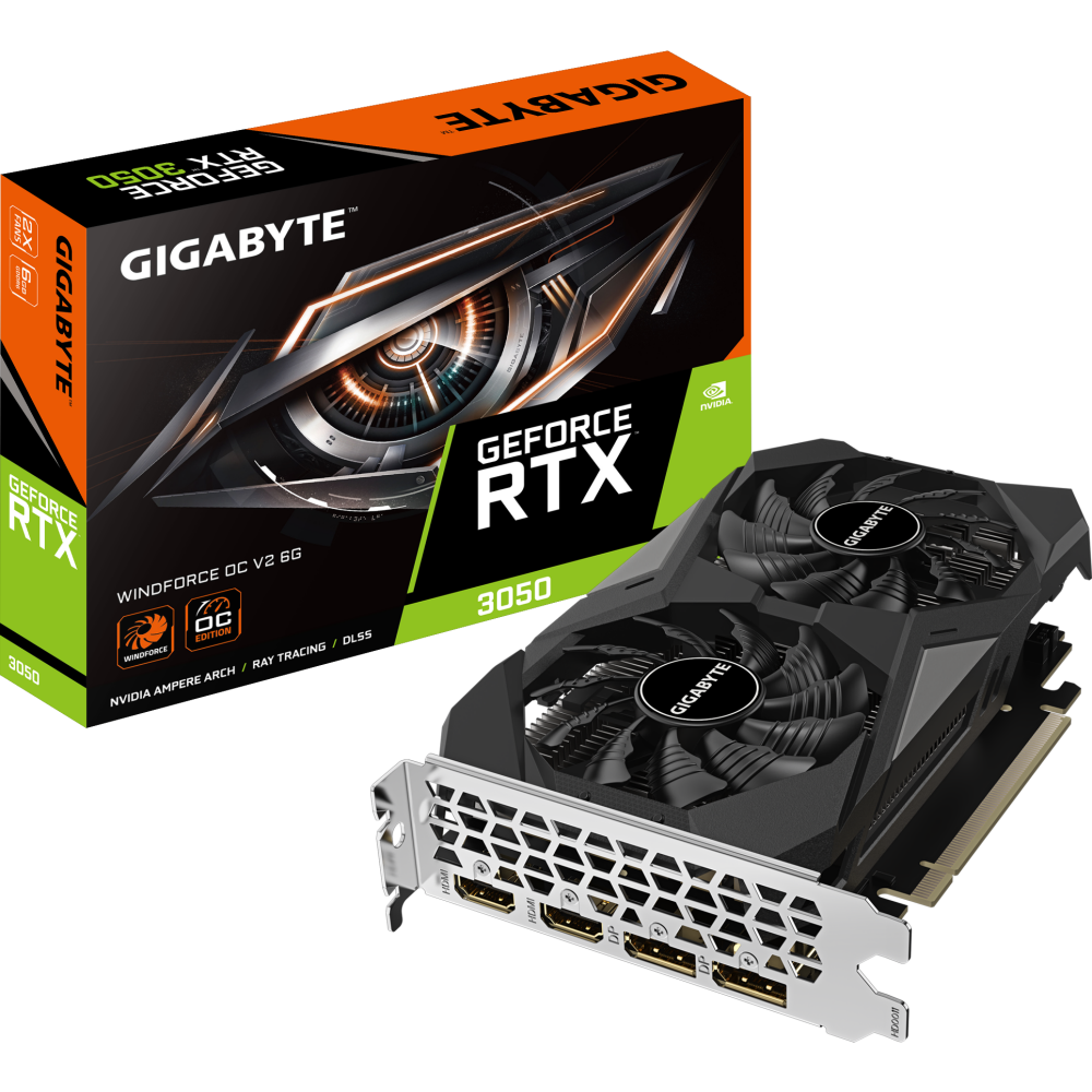 Видеокарта NVIDIA GeForce RTX 3050 Gigabyte WINDFORCE OC 6GB (GV-N3050WF2OCV2-6GD) — изображение 7