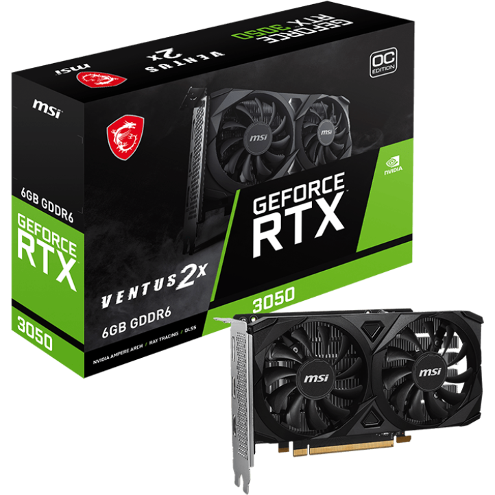 Видеокарта NVIDIA GeForce RTX 3050 MSI 6GB (RTX 3050 VENTUS 2X E 6G OC) — изображение 5