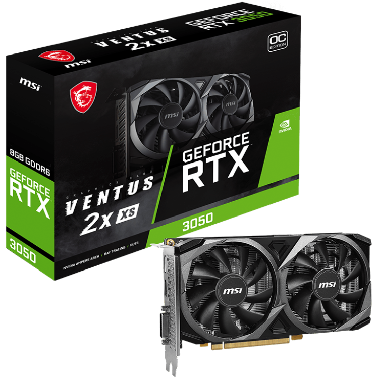 Видеокарта NVIDIA GeForce RTX 3050 MSI 8GB (RTX 3050 VENTUS 2X XS 8G OC) — изображение 5