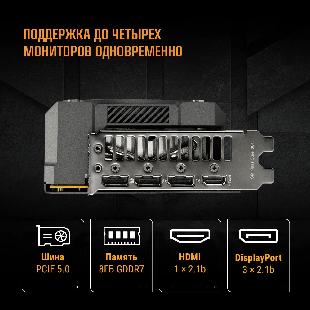 Видеокарта NVIDIA GeForce RTX 5060 ASUS TUF Gaming OC 8GB (TUF-RTX5060-O8G-GAMING) — изображение 7