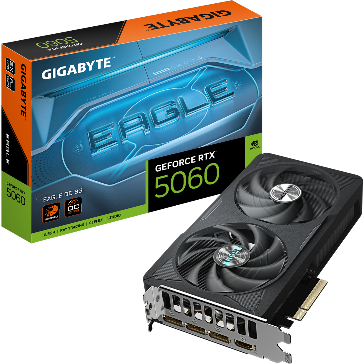 Видеокарта NVIDIA GeForce RTX 5060 Gigabyte EAGLE OC 8GB (GV-N5060EAGLE OC-8GD) — изображение 2