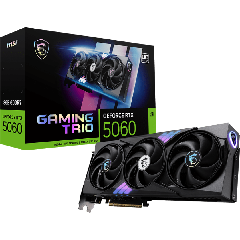 Видеокарта NVIDIA GeForce RTX 5060 MSI OC 8GB (RTX 5060 8G GAMING TRIO OC) — изображение 6