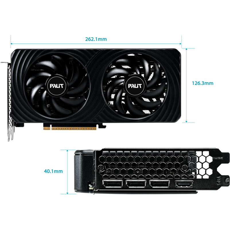 Видеокарта NVIDIA GeForce RTX 5060 Palit Dual 8GB (NE75060019P1-GB2063D) — изображение 2