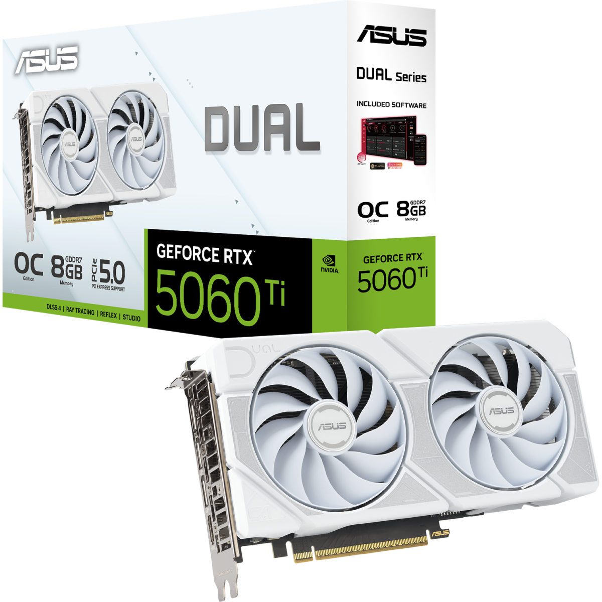 Видеокарта NVIDIA GeForce RTX 5060 Ti ASUS Dual White OC 8GB (DUAL-RTX5060TI-O8G-WHITE) — изображение 5