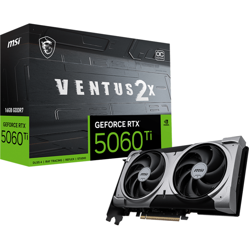 Видеокарта NVIDIA GeForce RTX 5060 Ti MSI OC 16GB (RTX 5060 Ti 16G VENTUS 2X OC PLUS) — изображение 5