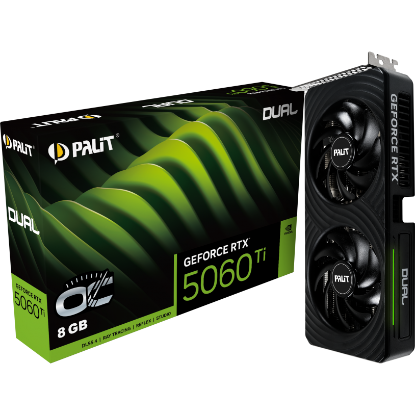 Видеокарта NVIDIA GeForce RTX 5060 Ti Palit Dual OC 8GB (NE7506TT19P1-GB2062D) — изображение 3