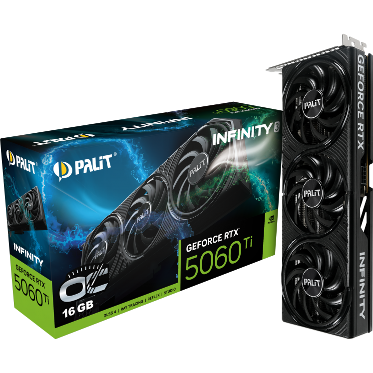 Видеокарта NVIDIA GeForce RTX 5060 Ti Palit Infinity 3 OC 16GB (NE7506TS19T1-GB2061S) — изображение 2
