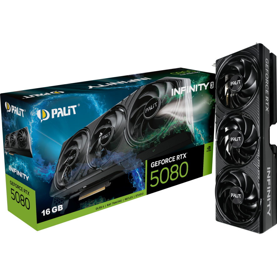 Видеокарта NVIDIA GeForce RTX 5080 Palit Infinity 3 16GB (NE75080019T2-GB2035S) — изображение 3