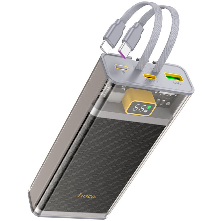 Внешний аккумулятор HOCO J104A Discovery Edition Grey — изображение 2