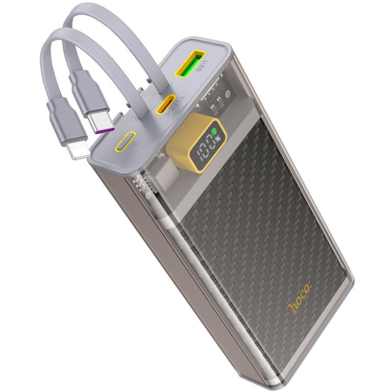 Внешний аккумулятор HOCO J104A Discovery Edition Grey — изображение 3