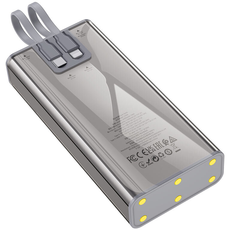 Внешний аккумулятор HOCO J104A Discovery Edition Grey — изображение 5
