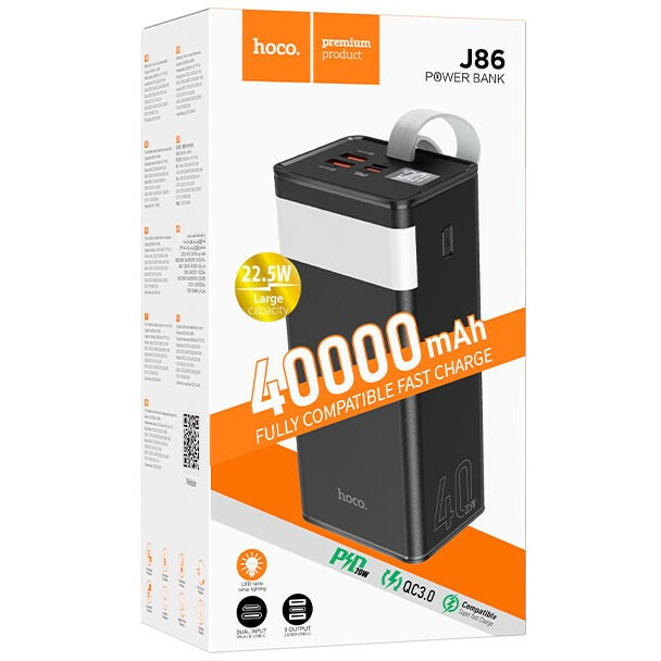 Внешний аккумулятор HOCO J86 Black — изображение 5