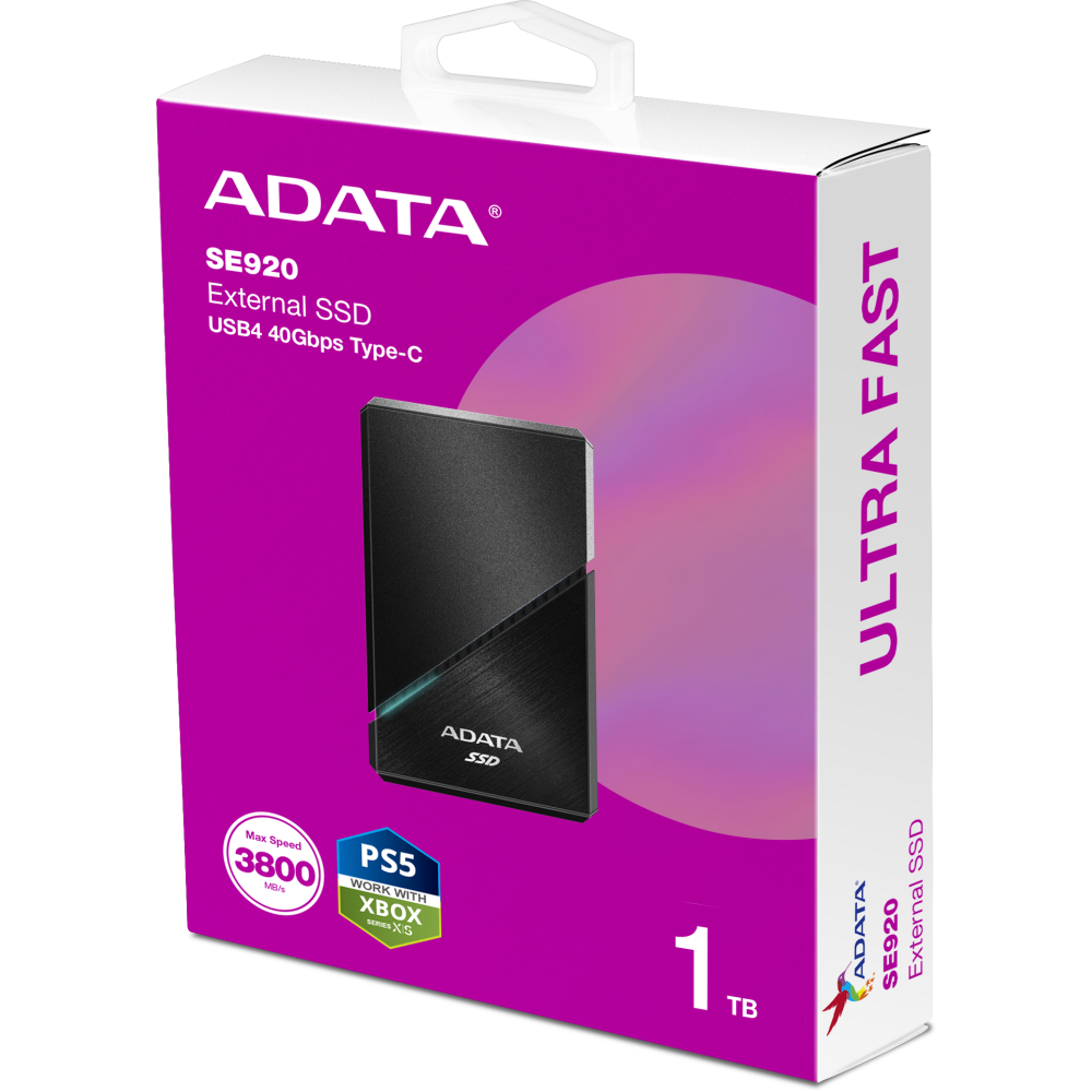 Внешний накопитель SSD 4TB ADATA SE920 Black (SE920-4TCBK) — изображение 5