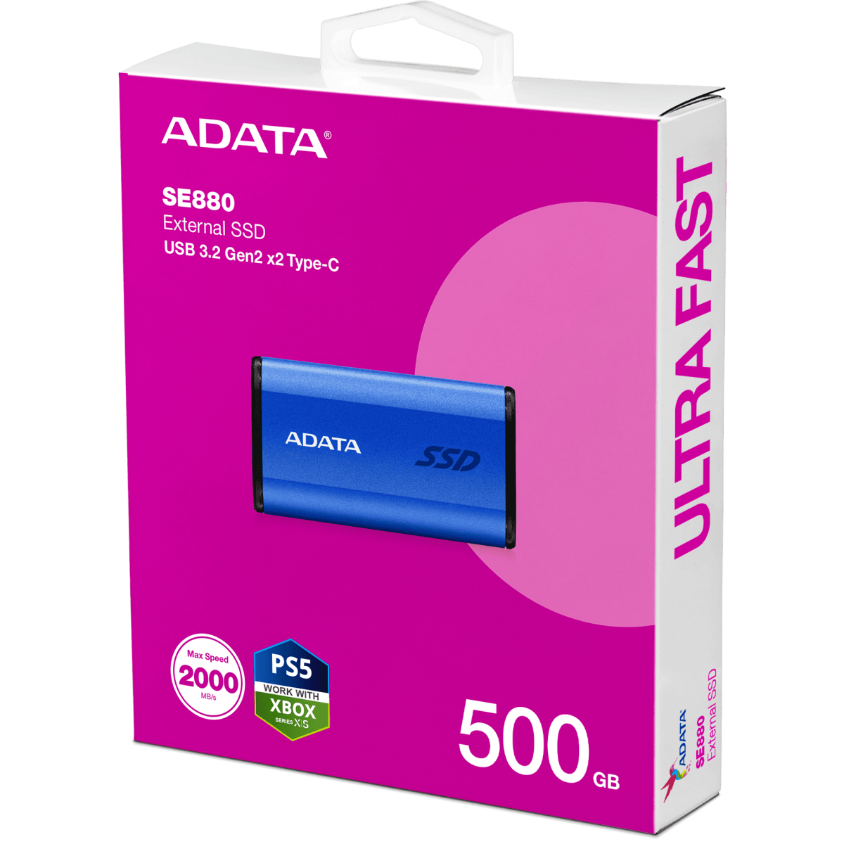 Внешний накопитель SSD 500GB ADATA SE880 Blue (AELI-SE880-500GCBU) — изображение 6