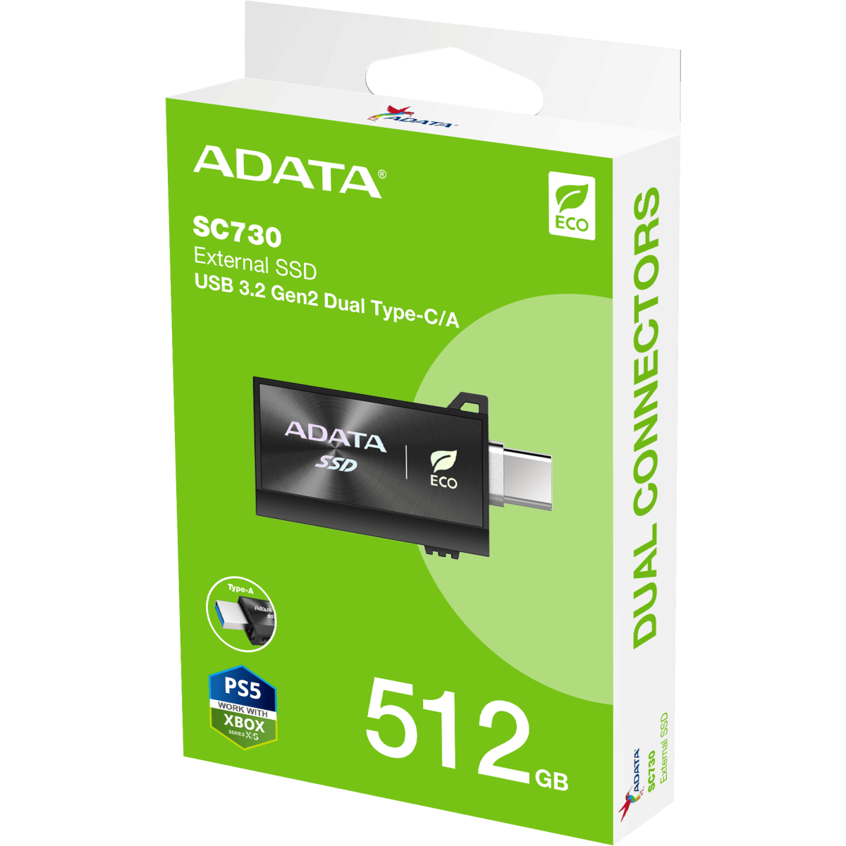 Внешний накопитель SSD 512GB ADATA SC730 Black (SC730-512G-CACTI) — изображение 6