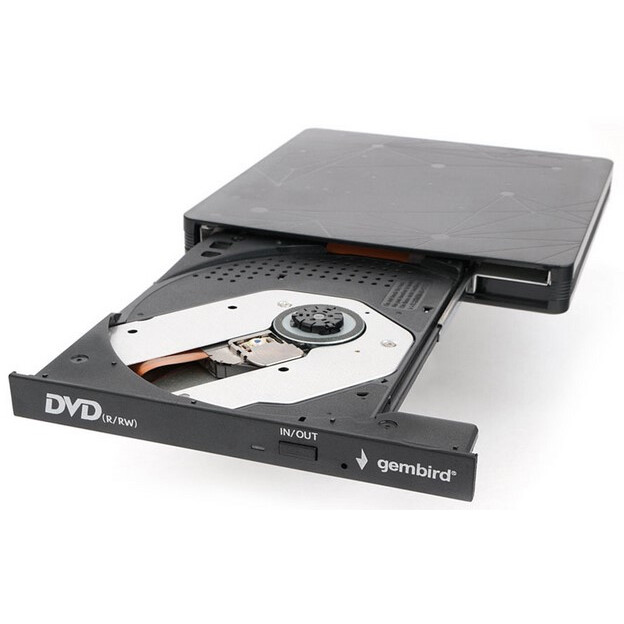 Внешний оптический привод Gembird DVD-USB-03C Black RTL — изображение 2