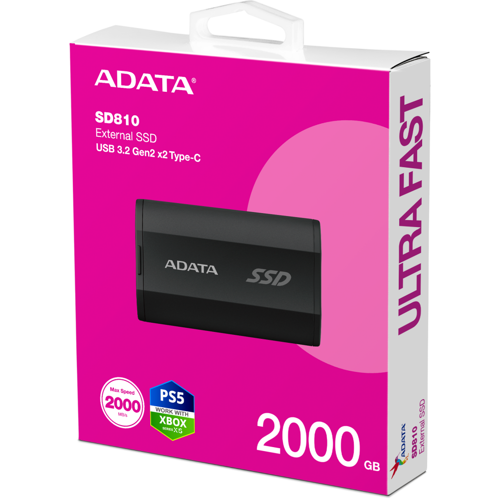 Внешний SSD USB 3.2 Gen 2 Type-C ADATA SD810-2000G-CBK — изображение 5