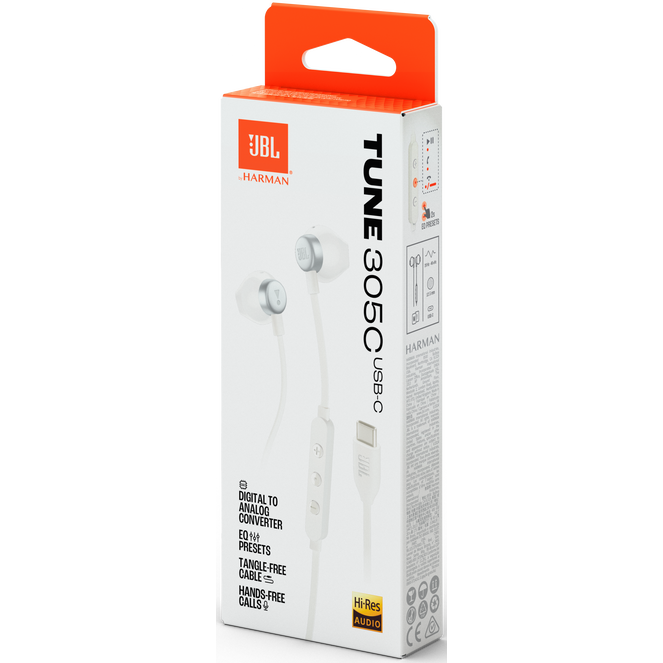 Гарнитура JBL Tune 305C USB-C White — изображение 8