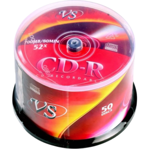 Диск CD-R VS 700MB 52x Cake Box (50 шт.) (VSCDRCB5001)