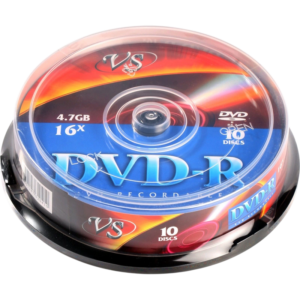 Диск DVD-R VS 4.7GB 16x Cake Box (10 шт.) (VSDVDRCB1001)