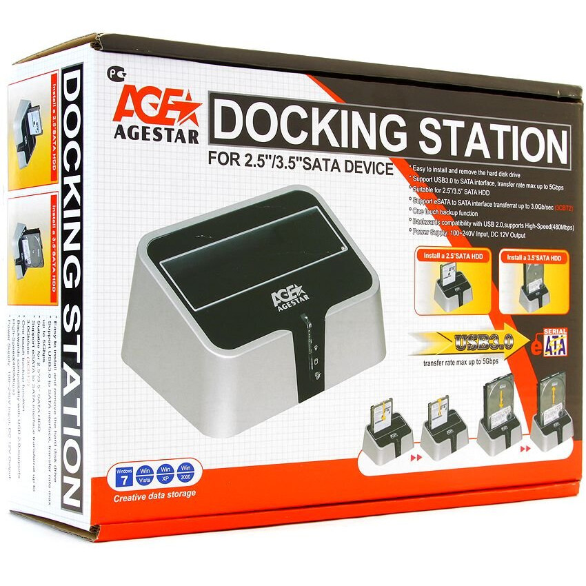 Док-станция для HDD AgeStar 3CBT2(6G) Silver — изображение 4