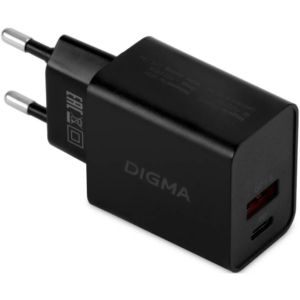 Зарядное устройство сетевое Digma DGW2D0F110BK
