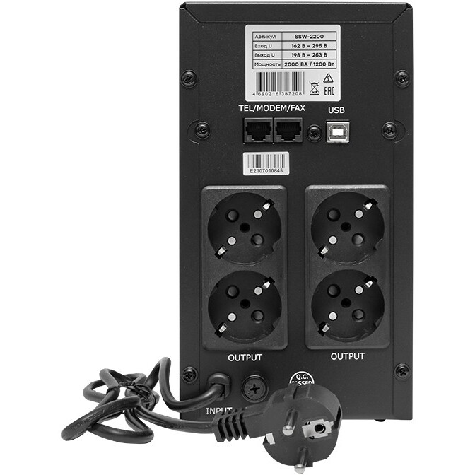 ИБП EKF E-Power SSW 2000 ВА — изображение 5