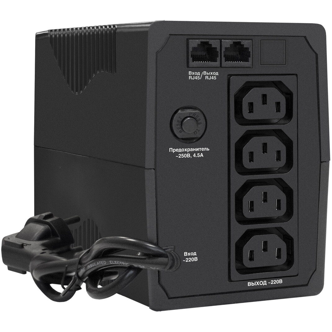 ИБП ExeGate Power Back BNB-850.LED.AVR.4C13.RJ — изображение 2