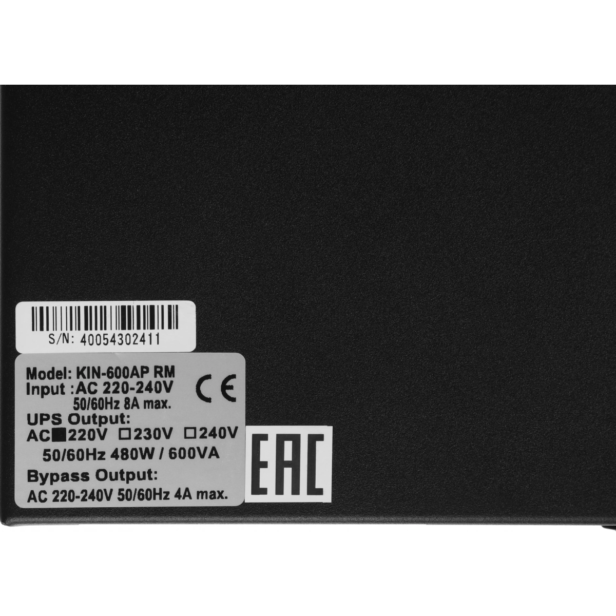 ИБП Powercom King Pro RM KIN-600AP RM (1U) — изображение 4