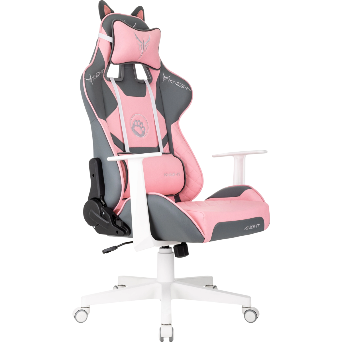 Игровое кресло Бюрократ Knight Catzy Grey/Pink
