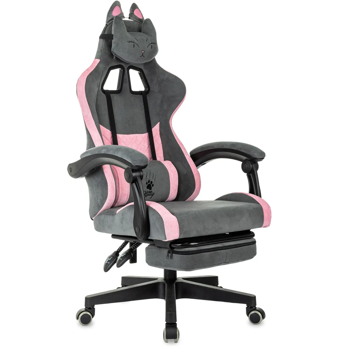 Игровое кресло Бюрократ Knight Kitty/F Grey/Pink