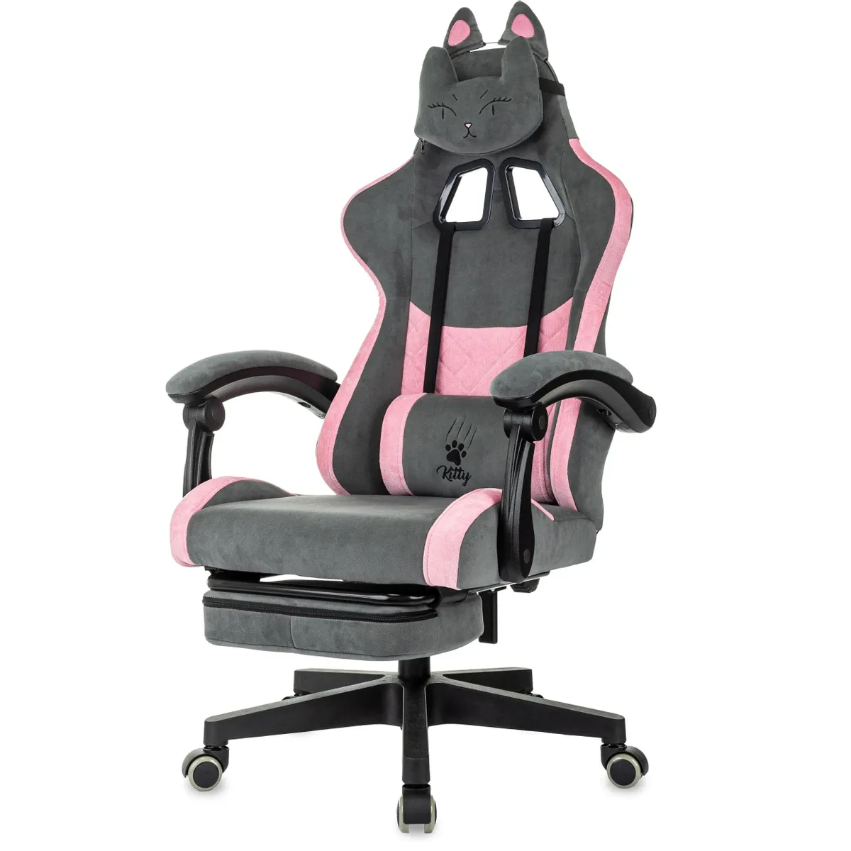 Игровое кресло Бюрократ Knight Kitty/F Grey/Pink — изображение 6