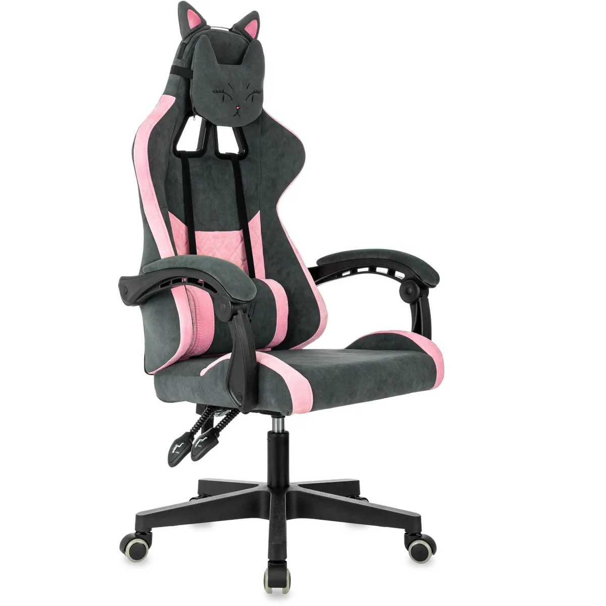 Игровое кресло Бюрократ Knight Kitty Grey/Pink