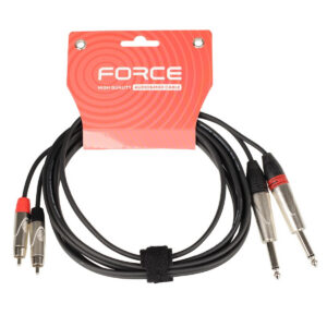 Кабель 2x 6.3 Jack (M) - 2x RCA (M), 3м, FORCE FLC-37
