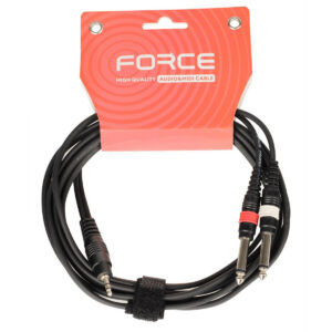Кабель 3.5 Jack (M) - 2x 6.3 Jack (M), 3м, FORCE FLC-38