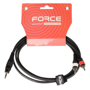 Кабель 3.5 Jack (M) - 2x RCA (M), 1.5м, FORCE FLC-10