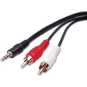 Кабель 3.5 Jack (M) - 2x RCA (M), 2м, Perfeo J2003
