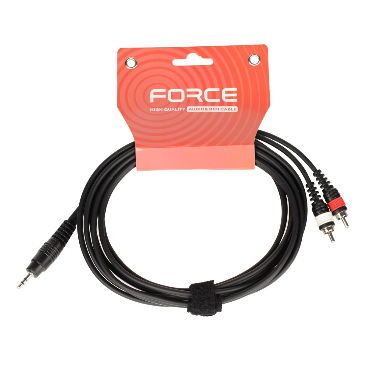 Кабель 3.5 Jack (M) - 2x RCA (M), 3м, FORCE FLC-10