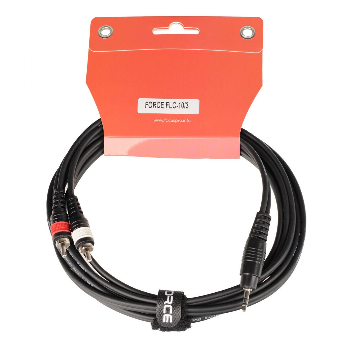 Кабель 3.5 Jack (M) - 2x RCA (M), 3м, FORCE FLC-10 — изображение 2