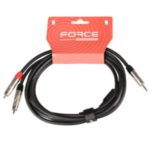 Кабель 3.5 Jack (M) - 2x RCA (M), 3м, FORCE FLC-18